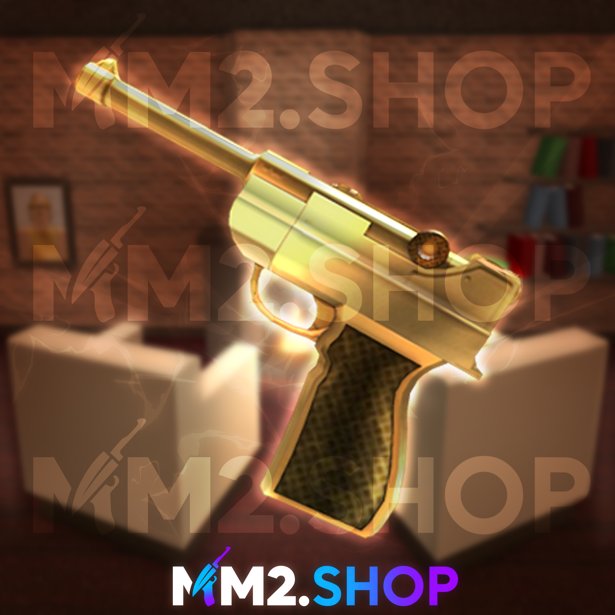 Golden Luger Gun